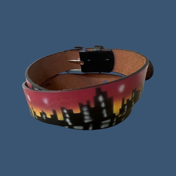 ?genuine Leather Airbrushed Belt. main image 6